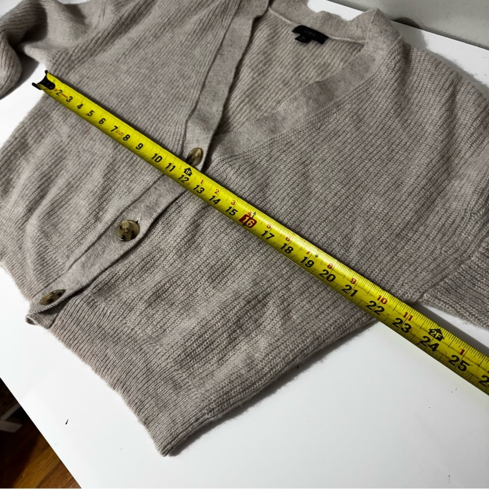 J. Crew light gray alpaca/wool blend cottagecore Cardigan Sweater - Picture 5 of 6
